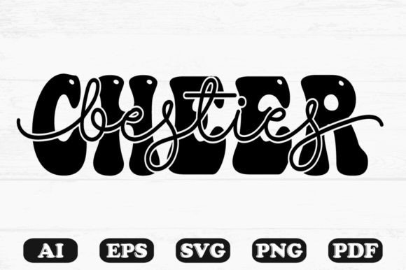 Besties Cheer Retro Wavy Svg T-shirt Design Review