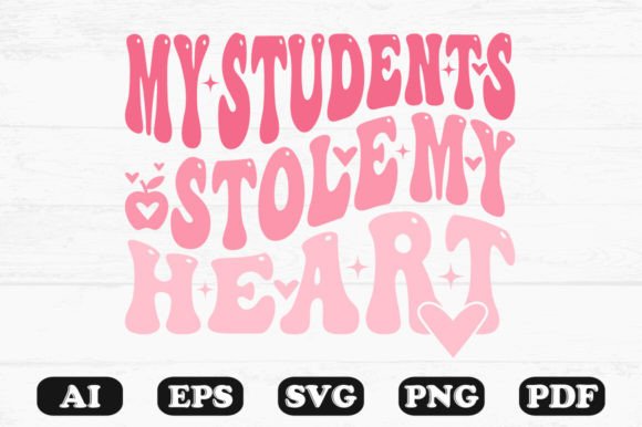 My Students Stole My Heart Retro Wavy S Design Review