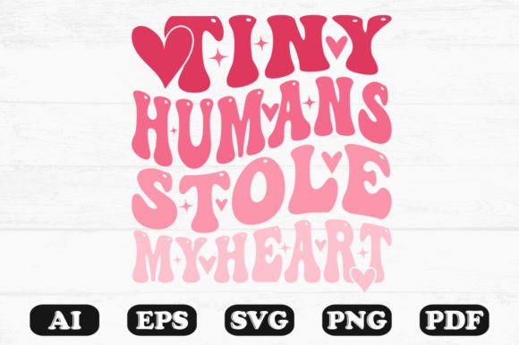 Tiny Humans Stole My Heart Retro Wavy SVG Review