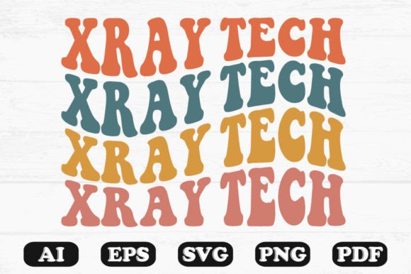 X-ray Tech Retro Wavy Svg T-shirt Design Review